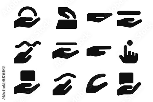 Icon vector bar gesture shape unit action micro patch set arc narrow