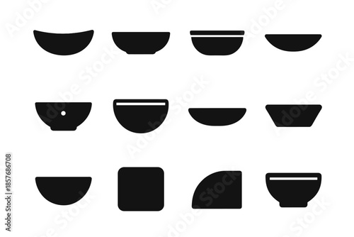 Subtle icon tray bowl ridge vector panel flat tile tiny segment