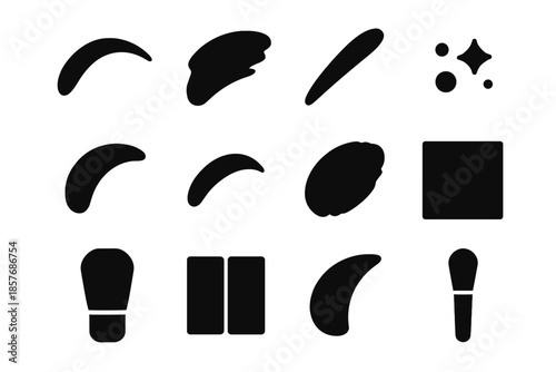 Vector arc set segment shape unit apply bar icon subtle makeup slab