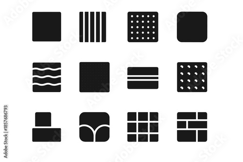 Icons tiny vector texture material micro stripe ribbed tile patch icon slab
