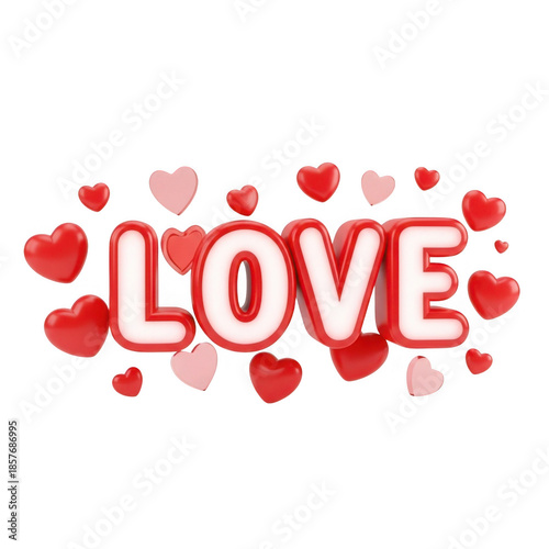 Embellished love graphic isolated on transparent background