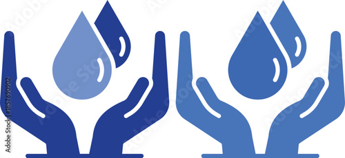 Water drops icon set. Vector icon for liquid, water and nature.