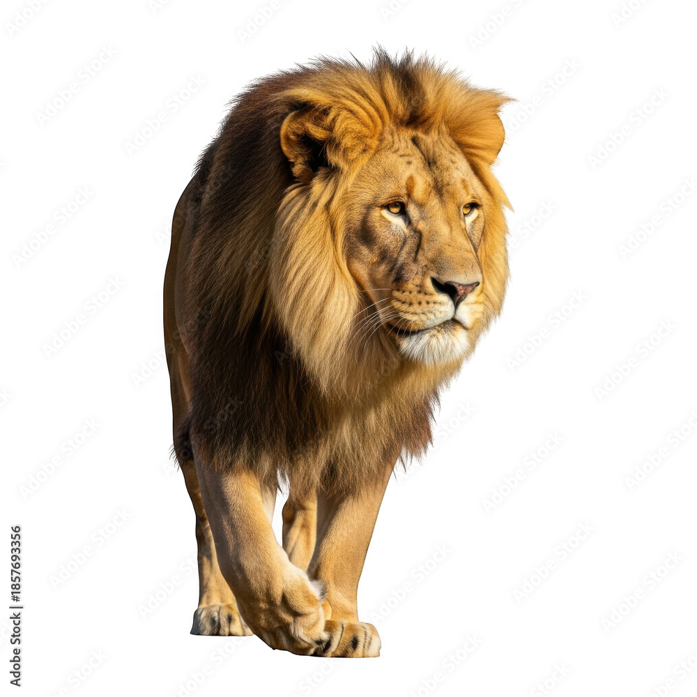 Obraz premium Majestic lion walking