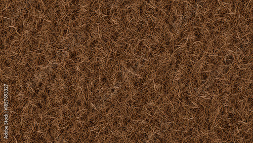 Flat Coconut Coir Texture for Hydroponic System Design and Agricultural Technical Drawings | Full-Coverage Brown Fibrous Pattern