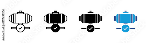 Hydrogen Gas icon set multiple style collection