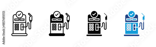 Fuel icon set multiple style collection