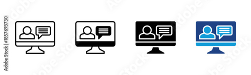 Lesson icon set multiple style collection