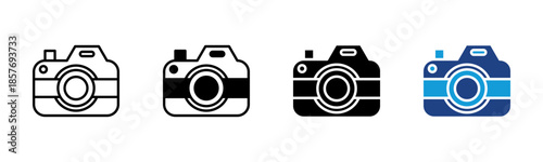 Dslr icon set multiple style collection