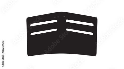 Black smartphone stand in modern minimalist design with sleek lines and white accents on isolated white background for tech product showcase