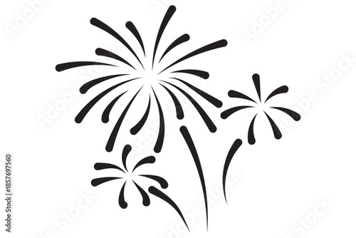 Fire works Item line Icon Set collection . celebration, festival, new year, star, stars, rocket, rockets, salute, display, explosion, burst. Linear pictograms Isolated Vector Illustration 