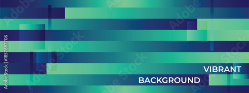 Green Abstract Vibrant Background with gradient and long rectangle