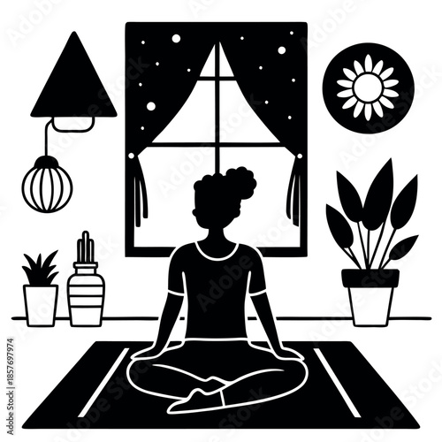 Woman doing yoga exercise