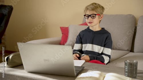 Online education. Studying at home.