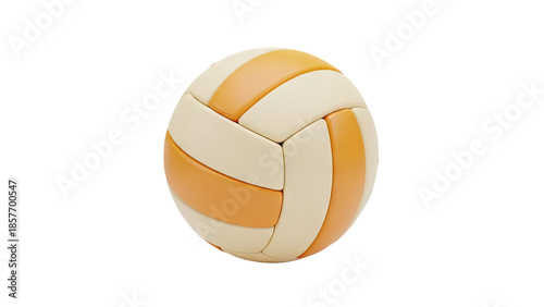 3D Volleyball on transparent background