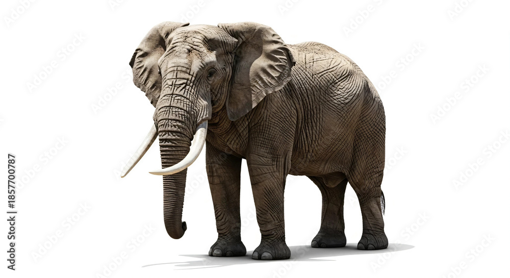 Fototapeta premium elephant isolated on white background