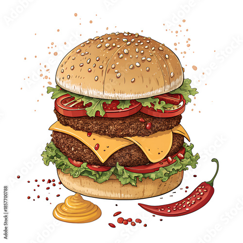 hamburger spicy