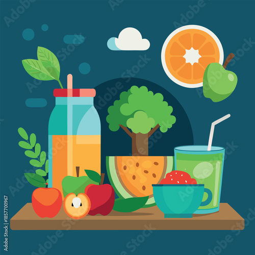 Healthy food background