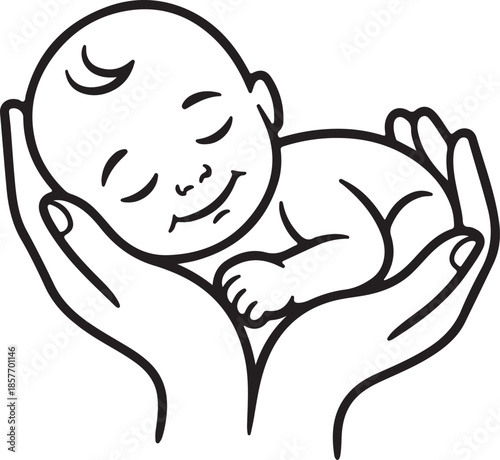 A simple line drawing of a person with a headache or neck pain