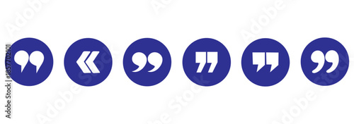 Set of quote marks, quotes icon vector sign design