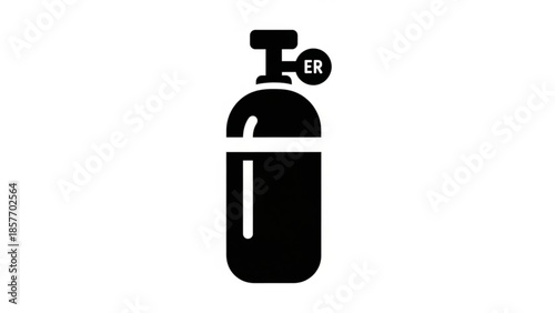 Illustration of a diving tank, a vital piece of equipment for underwater exploration, symbolizing adventure and the mysteries of the deep