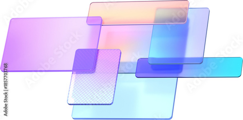 Geometric composition of translucent rectangles