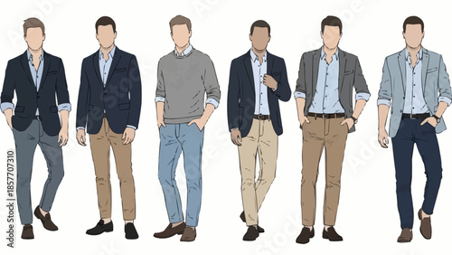 Diverse Mens Fashion Styles - A Collection of Outfits.