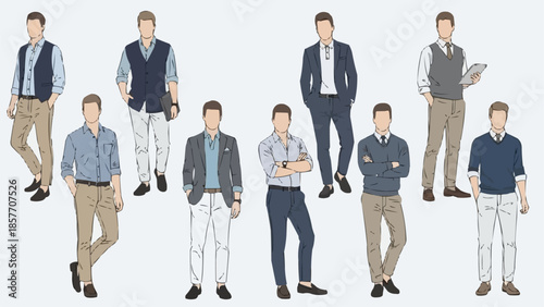 Diverse Mens Fashion Styles - A Collection of Outfits.