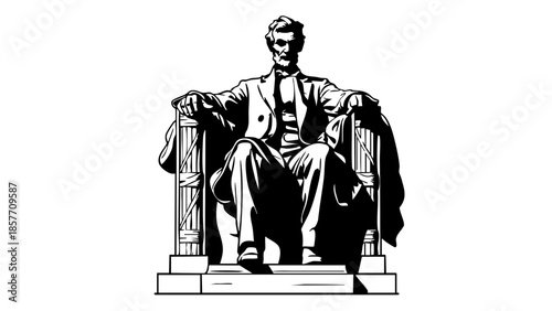 An artistic depiction of Abraham Lincoln Memorial