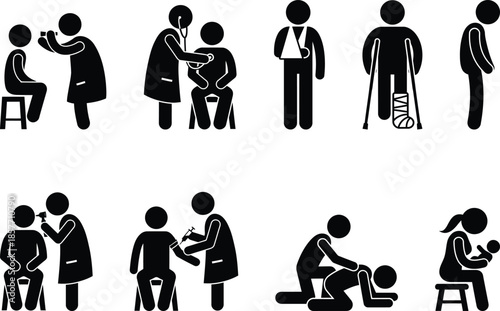 Medical care and treatment for various injuries and conditions