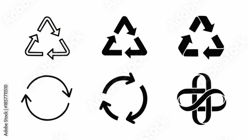Recycling Symbols - A Collection of Eco-Friendly Icons for Sustainable Living.