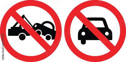 No towing and parking allowed sign