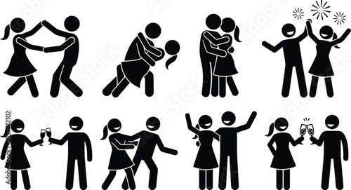 Couple celebrating special moments together with joy and love