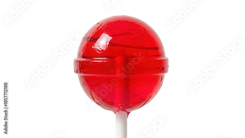 Quadro su tela Red lollipop isolated PNG on transparent background, sweet candy treat for kids