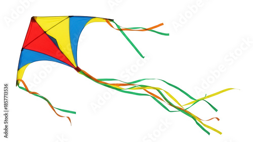 Tableau sur toile Colorful diamond kite PNG isolated on transparent background, red yellow blue ki
