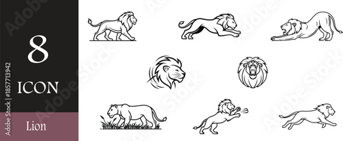 Canvas Print wild animals collection