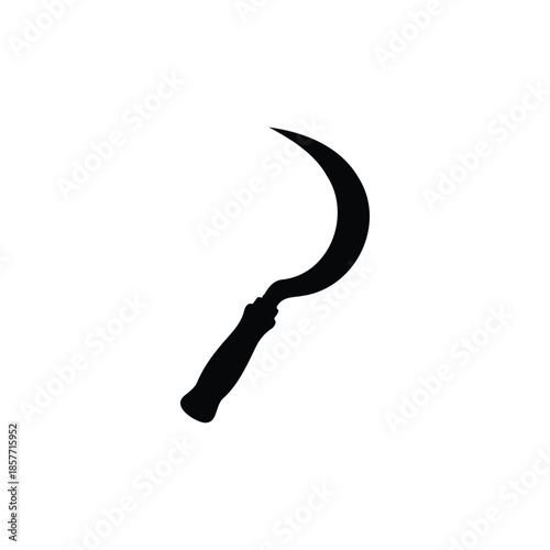 Sickle silhouette icon vector flat design.