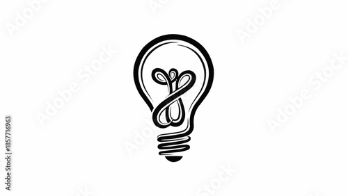 Stylized Light Bulb Illustration - A Symbol of Innovation and Creative Thinking.