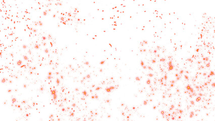 Floating embers sparks background PNG transparent. Opacity or screen mode usage for overlay