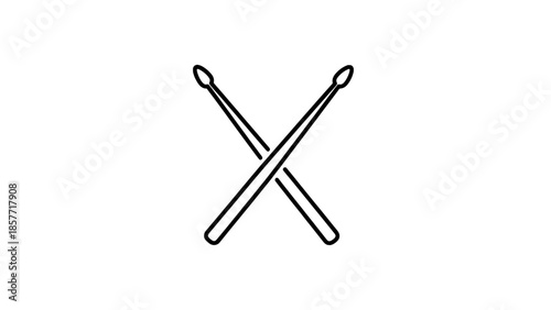 Crossed matchsticks icon – minimalist black outline vector of two matches forming an X