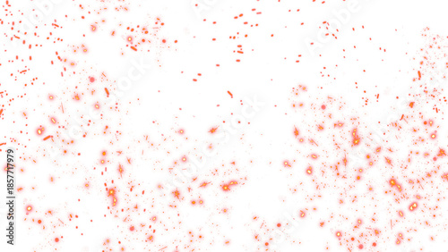 Schilderij op canvas Floating embers sparks background PNG transparent