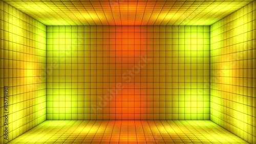 Broadcast Hi-Tech Alternate Blinking Illuminated Cubes Room Stage, Multi Color, Events, 3D, Loopable, 4K