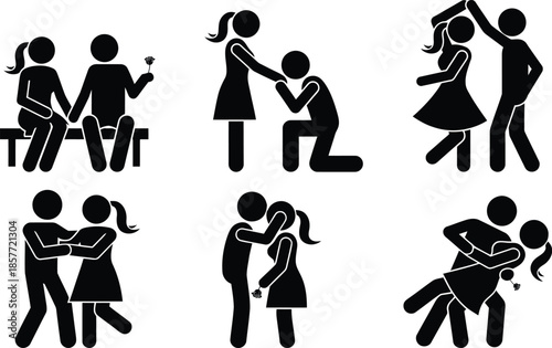 Couple enjoying romantic moments together