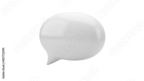 3D speech bubble PNG isolated on transparent background, communication and social media concept for graphic design and web elements