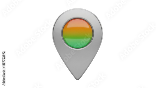 Free Download Colorful location pin PNG isolated on transparent background, map pointer with gradient fill for navigation and travel apps - GFXLoad