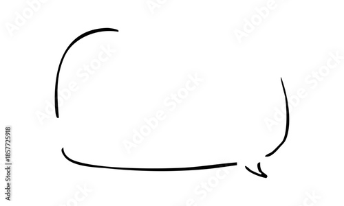 手書きの吹き出しのベクターイラスト 単品 フレーム シンプル ふきだし