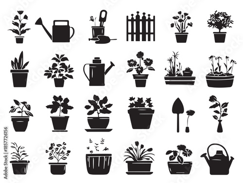 A stunning and peaceful garden landscape silhouette for relaxing themes