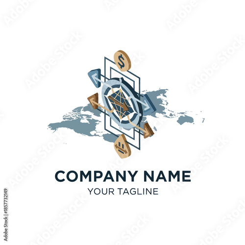 Corporate Logo Design with Geometric Shapes.