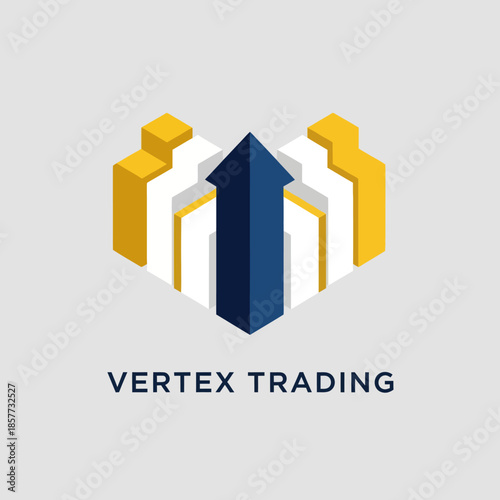 Vertex Trading Logo with Arrow Symbol.
