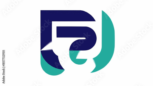 Abstract Logo Design with Intertwined Shapes and Modern Aesthetic.