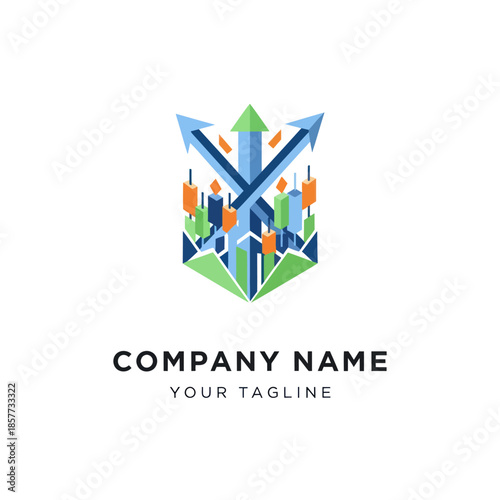 Free Download Geometric Logo Design with Cityscape Elements. - GFXLoad